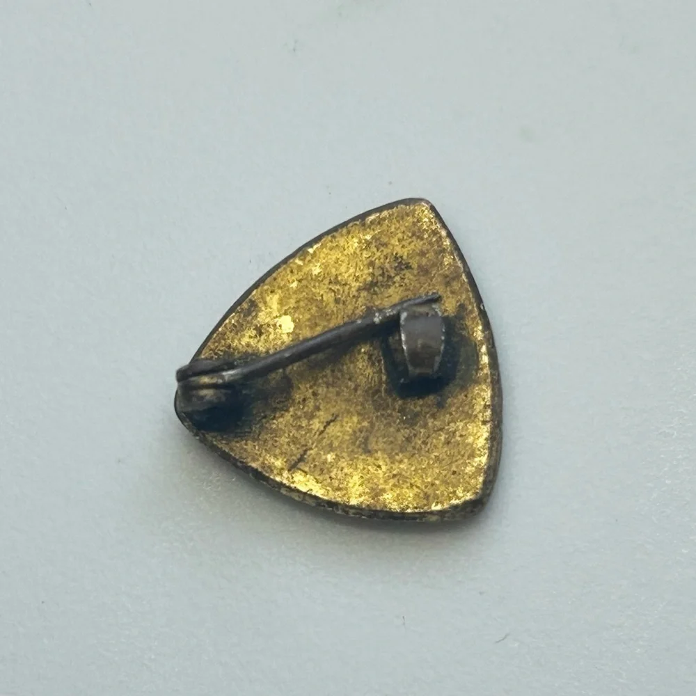 Vintage AMA Motorcycle Association Member Pin Tri-Color Enamel Gold Tone
